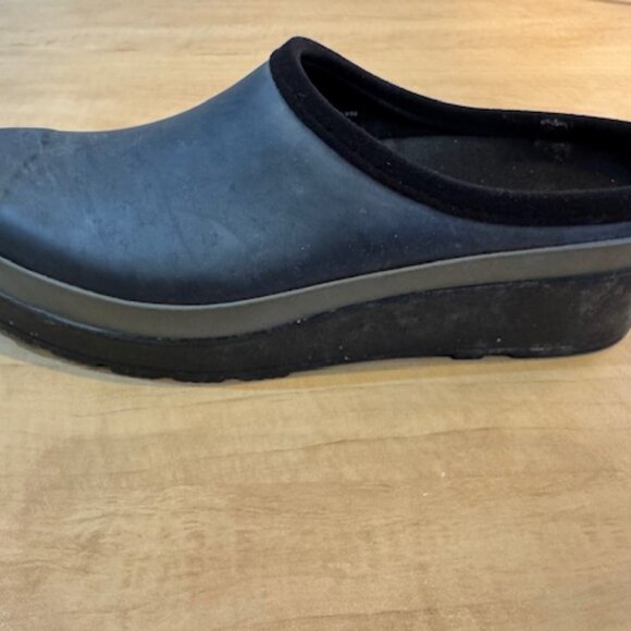 Hunter Black Rubber Clogs Sz 40 - Picture 2 of 10